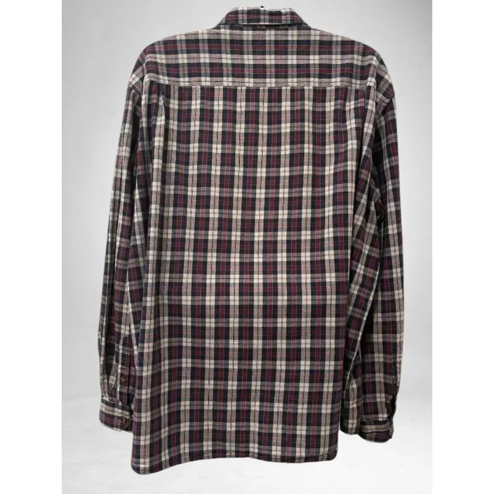 Carhartt Men's Relaxed Fit Plaid Print Long Sleeve Button-Down Work Shirt, 3XL